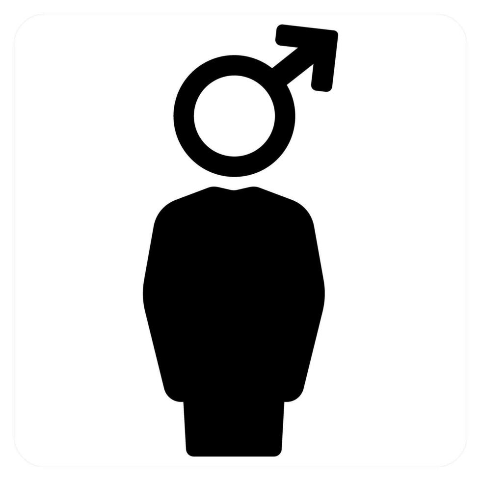 masculino y género icono concepto vector