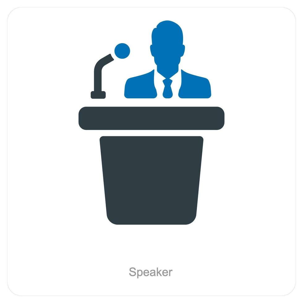 Speaker and lecture icon concept vector