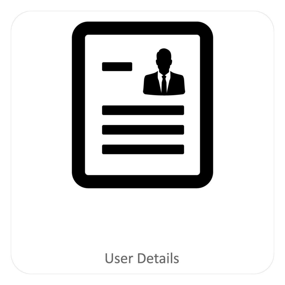 user details and access icon concept vector