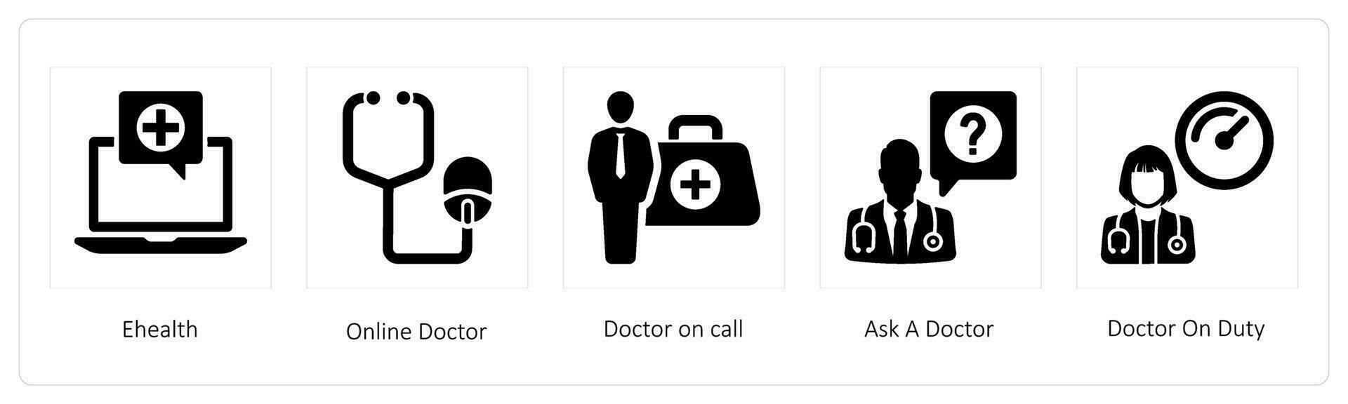 Ehealth, Online Doctor, Doctor on call vector