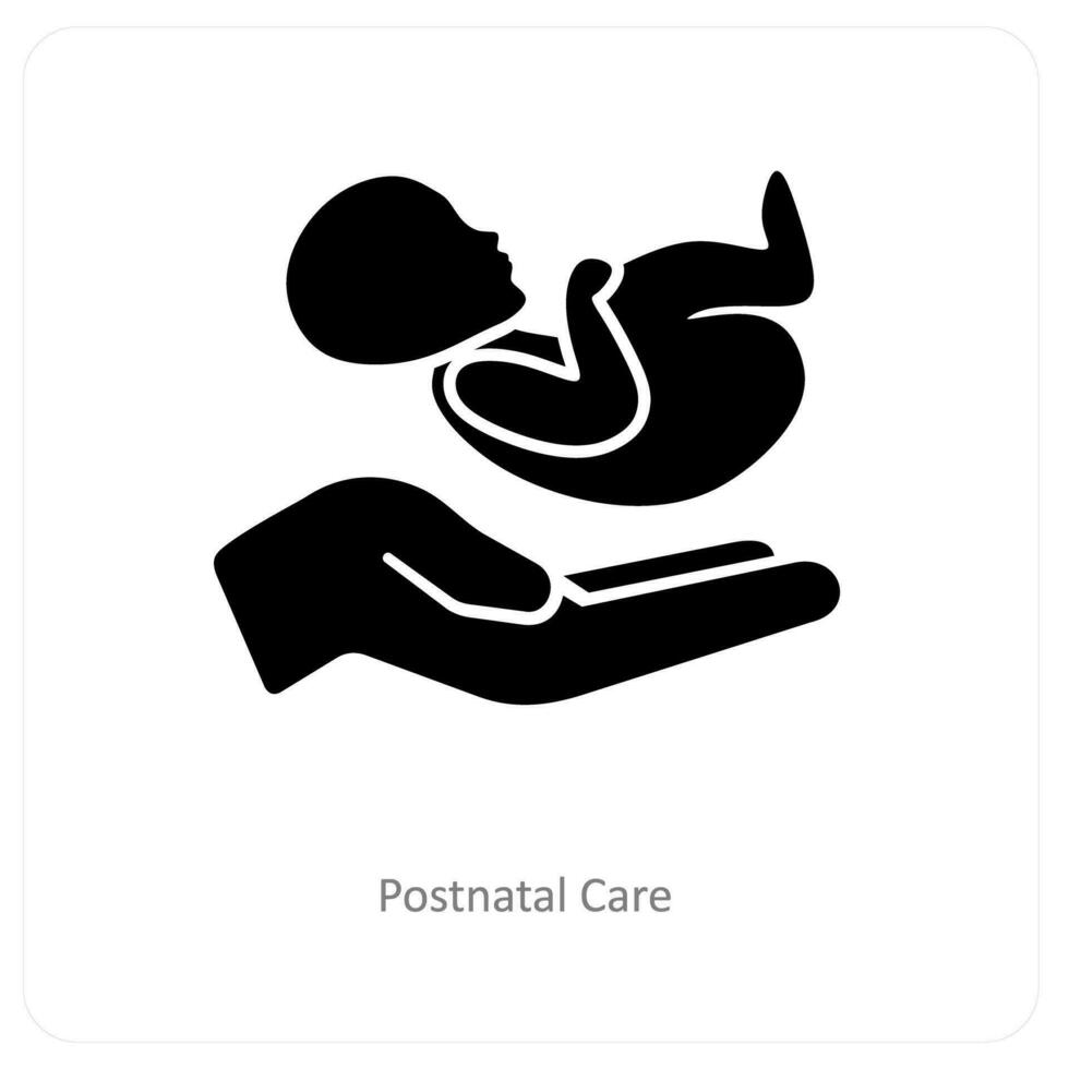 postnatal care and medical icon concept vector