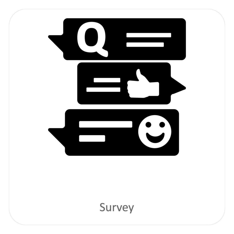 survey and ratings icon concept vector