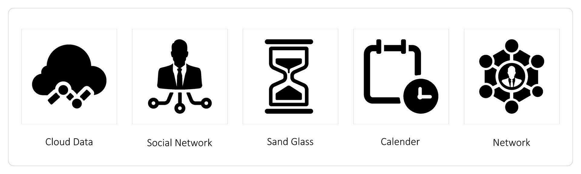 Cloud Data, Social Network vector