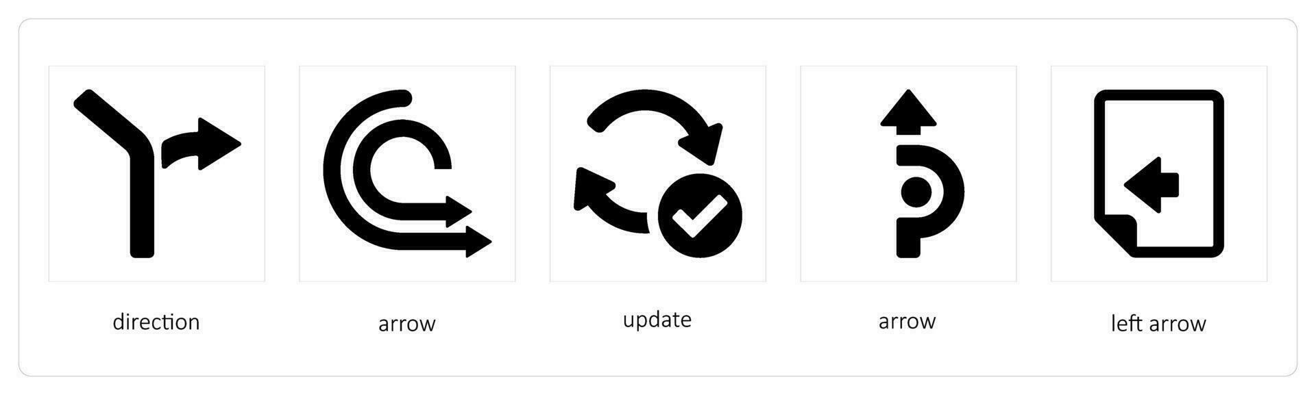 dirección, forma, camino vector