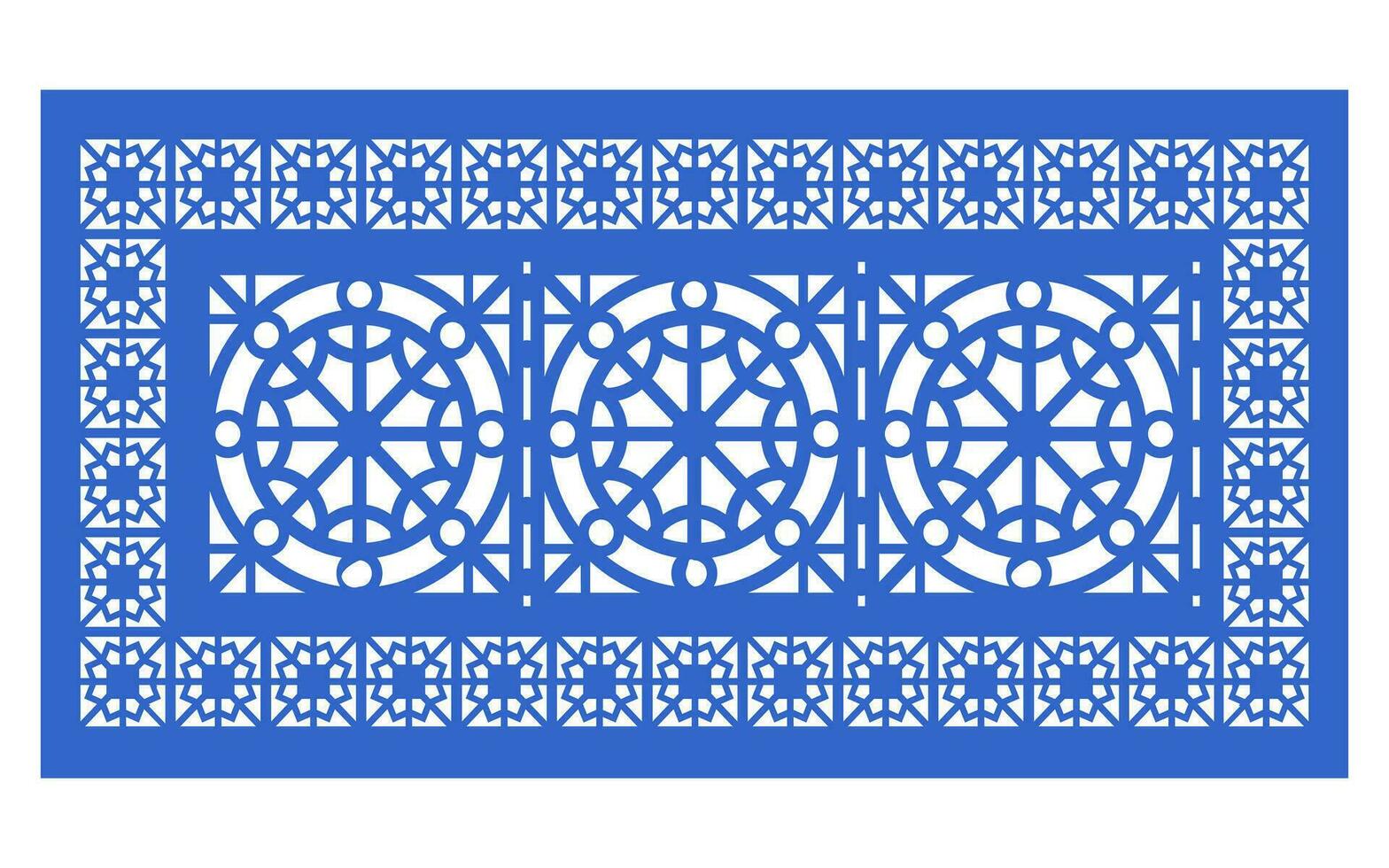 Decorative floral patterns, geometric template for cnc laser cutting vector