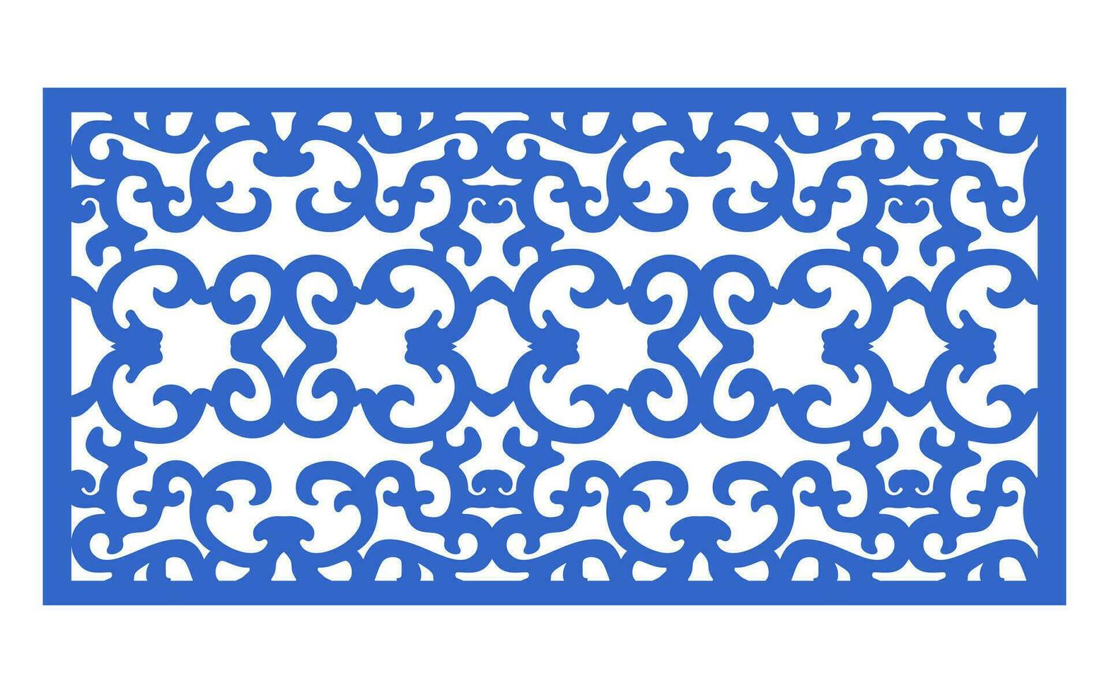 Decorative floral patterns, geometric template for cnc laser cutting vector