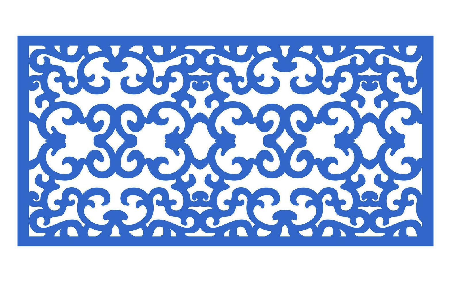 Decorative floral patterns, geometric template for cnc laser cutting vector