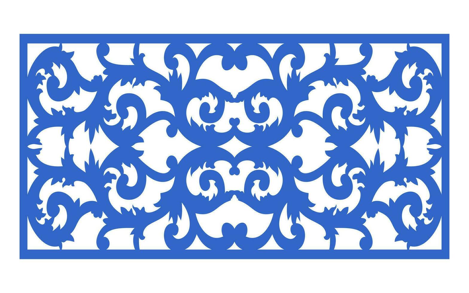 Decorative floral patterns, geometric template for cnc laser cutting vector