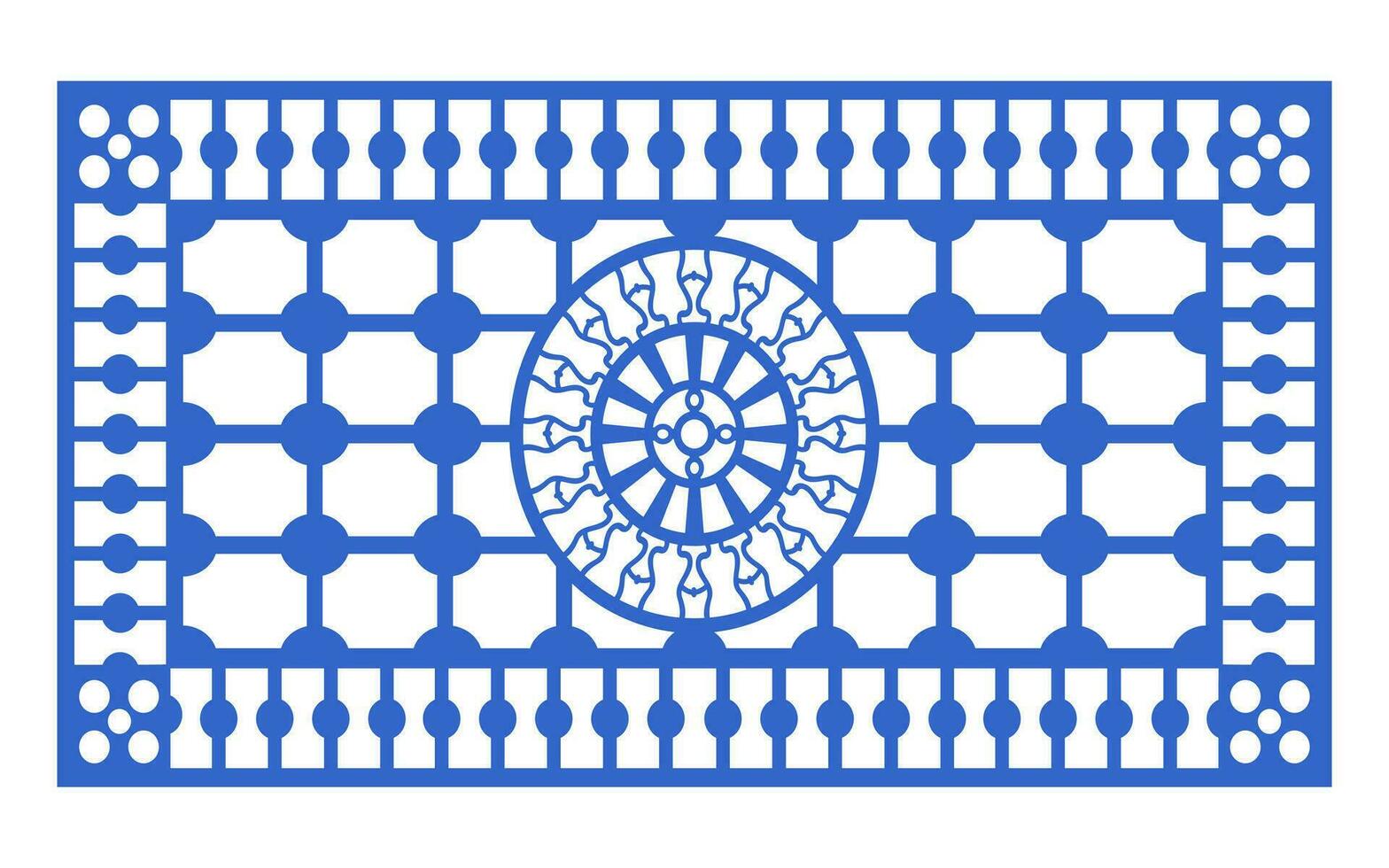 Decorative floral patterns, geometric template for cnc laser cutting vector