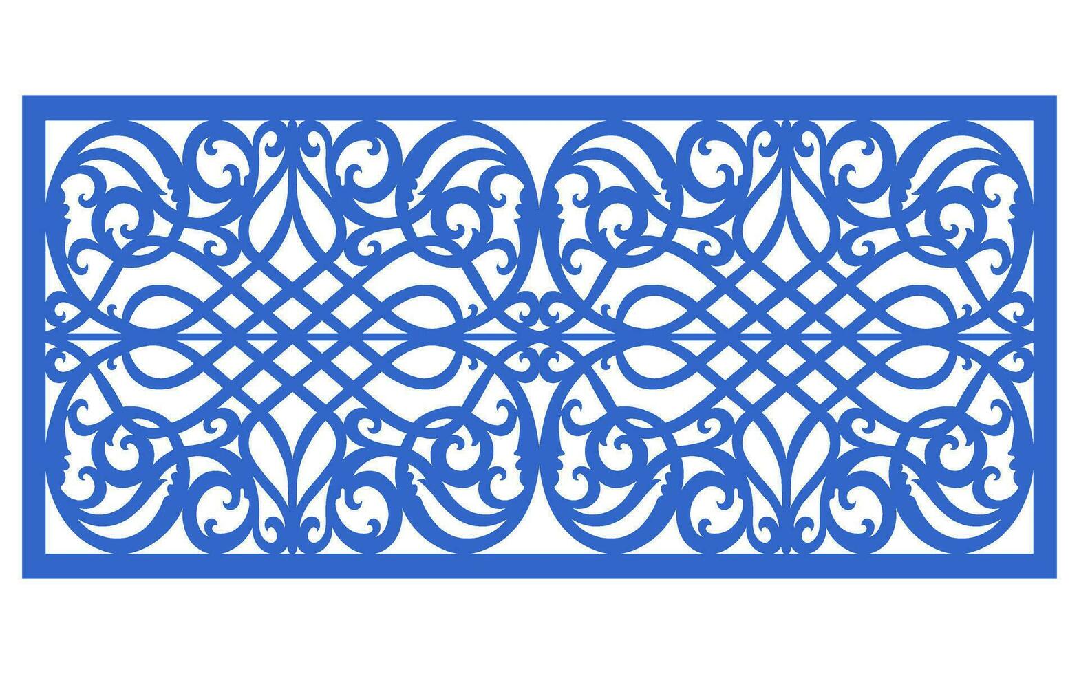 Decorative floral patterns, geometric template for cnc laser cutting vector