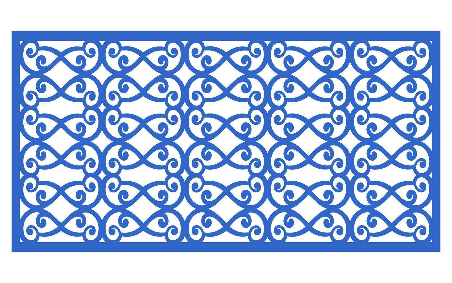 Decorative floral patterns, geometric template for cnc laser cutting vector