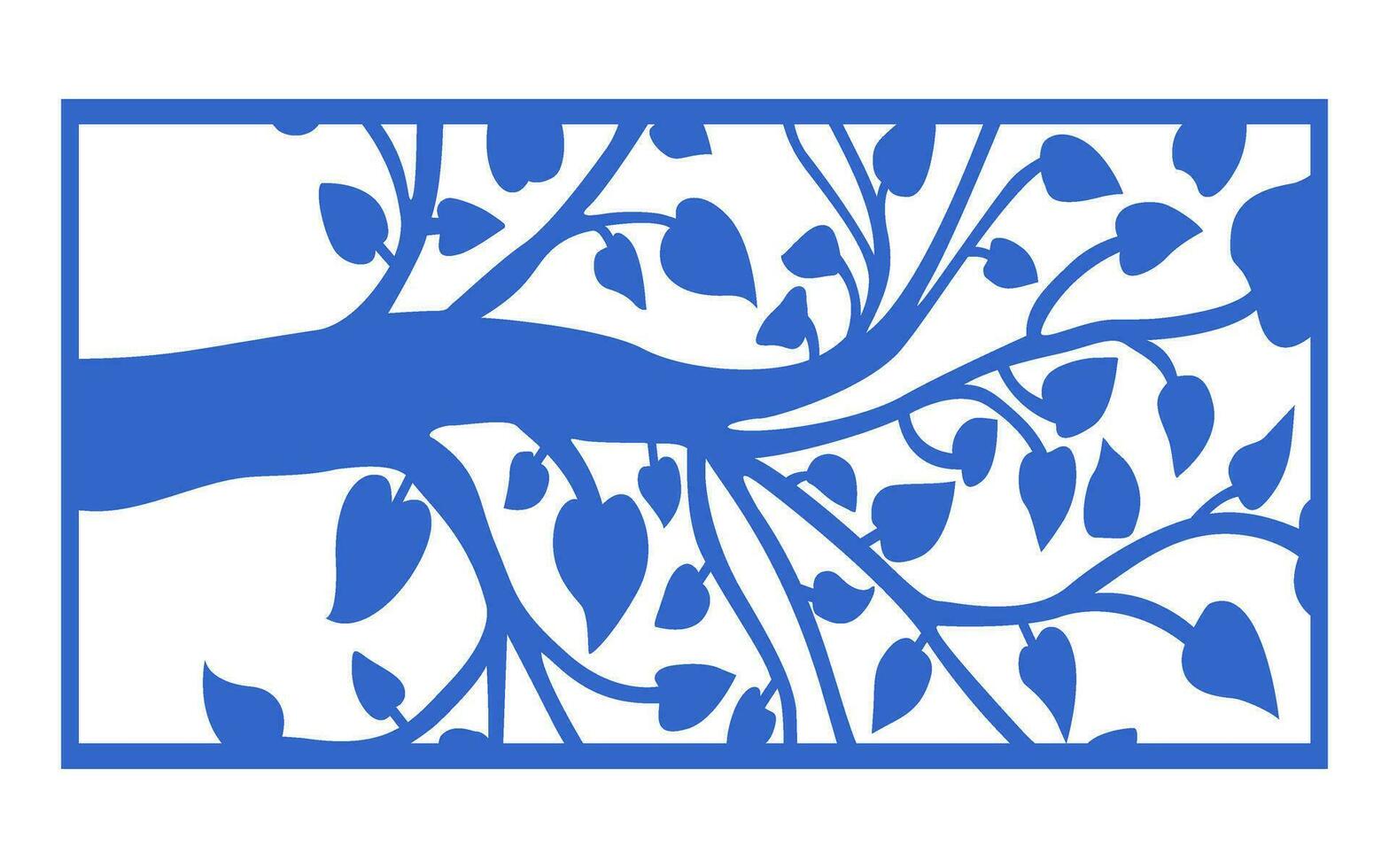 Decorative floral patterns, geometric template for cnc laser cutting vector