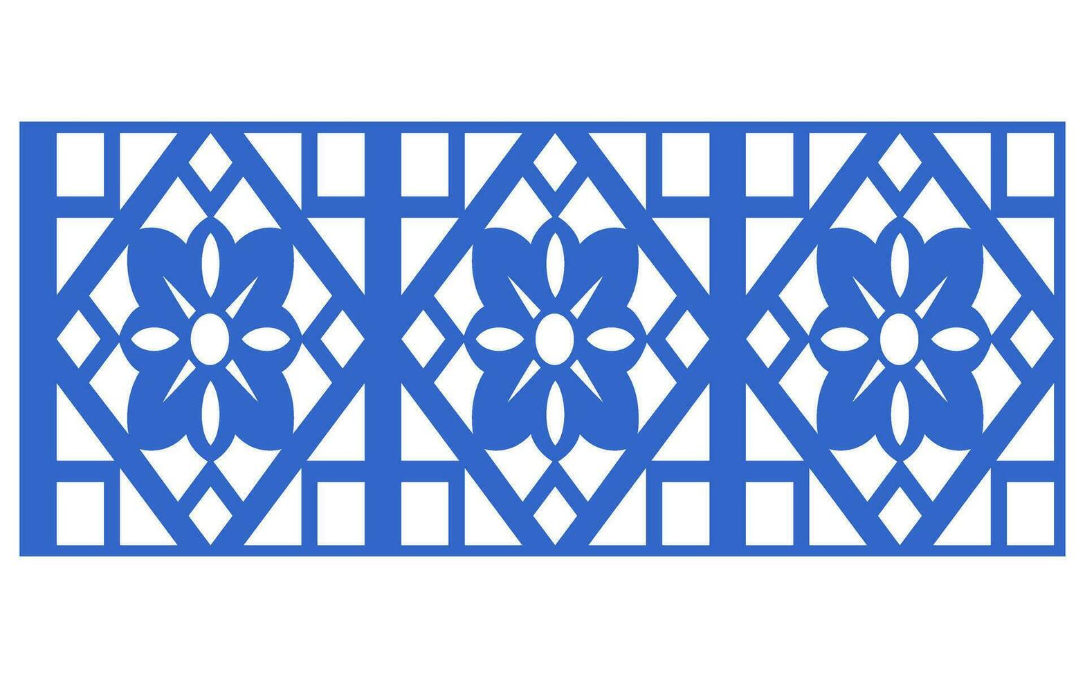 Decorative floral patterns, geometric template for cnc laser cutting vector