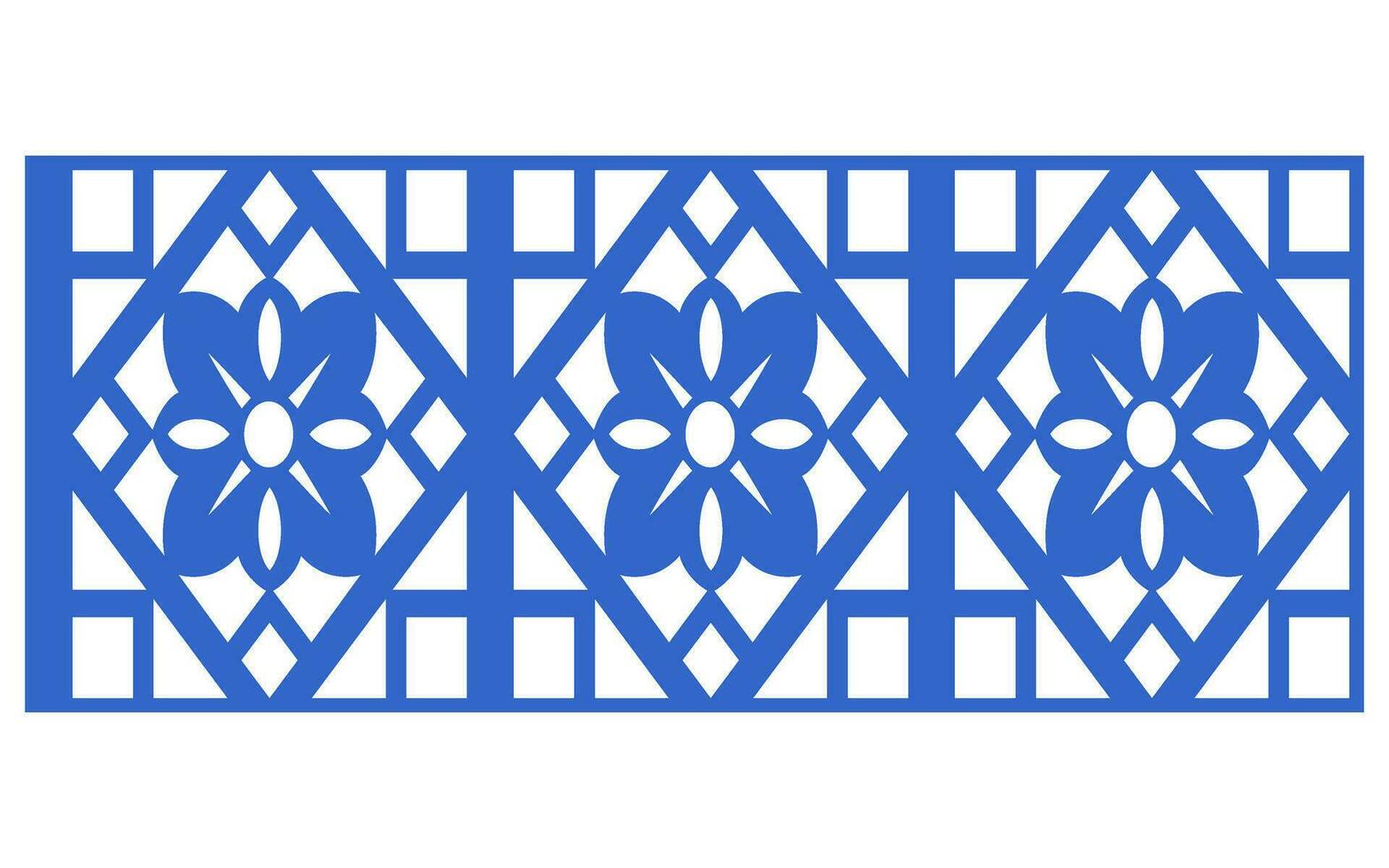 Decorative floral patterns, geometric template for cnc laser cutting vector