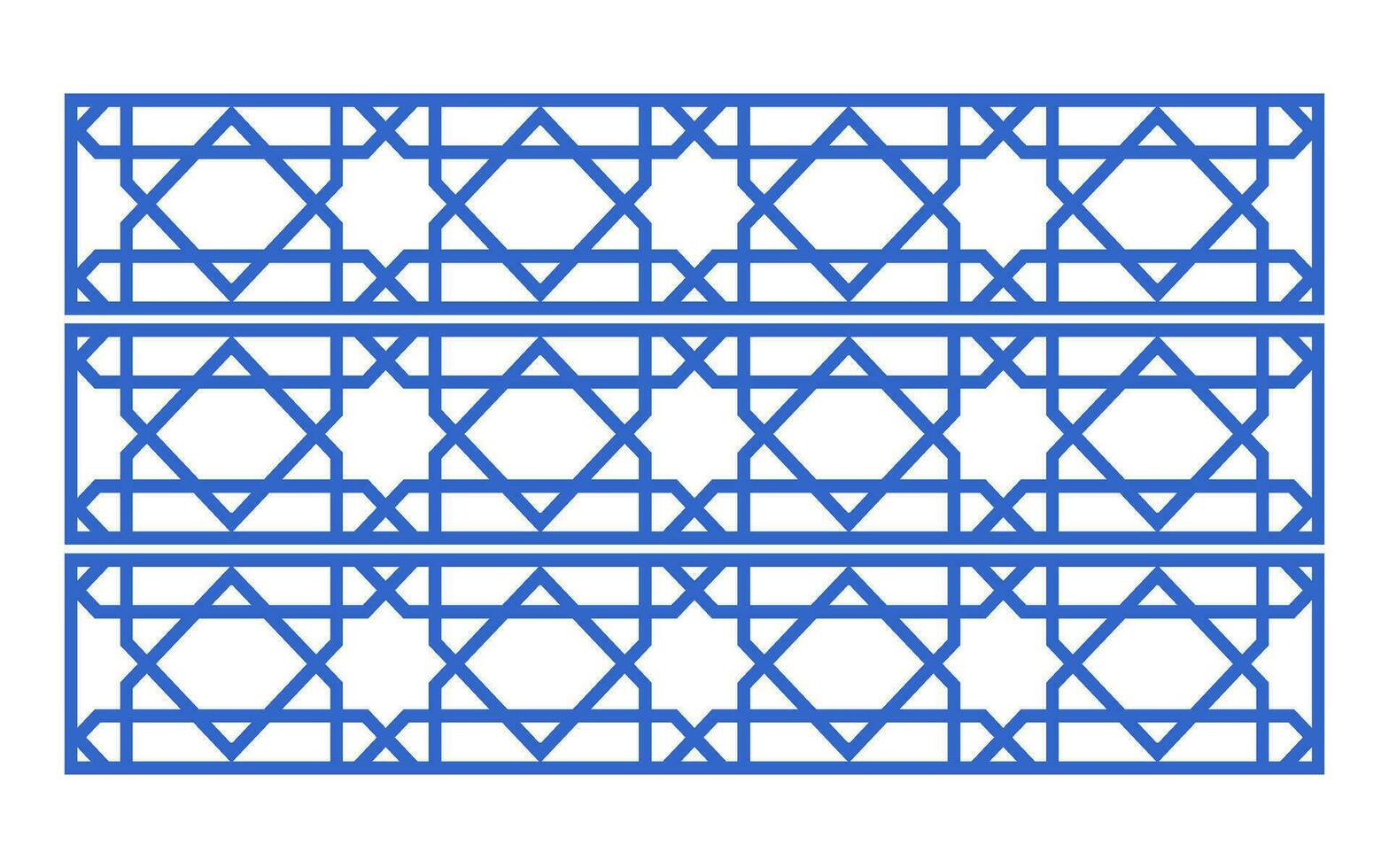 Decorative floral patterns, geometric template for cnc laser cutting vector