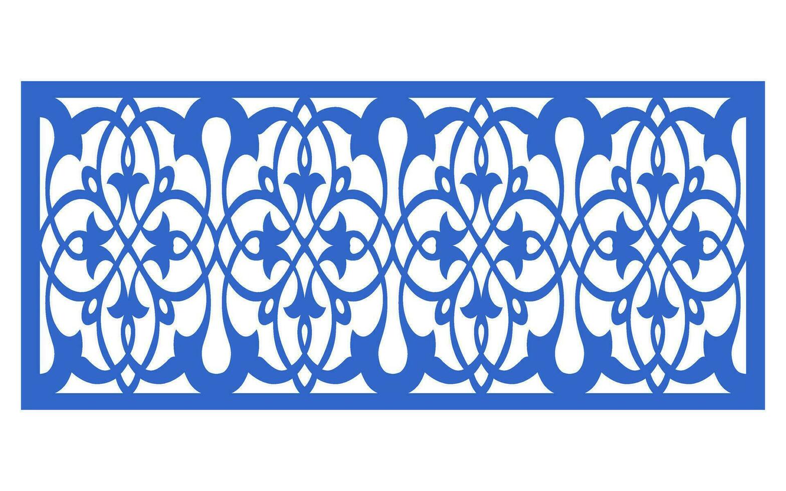 Decorative floral patterns, geometric template for cnc laser cutting vector