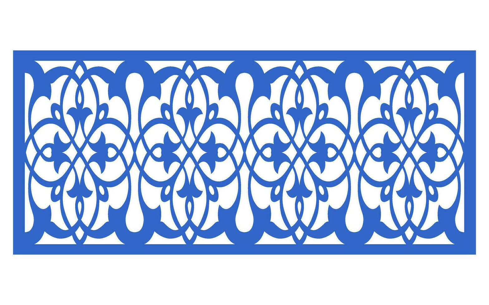 Decorative floral patterns, geometric template for cnc laser cutting vector