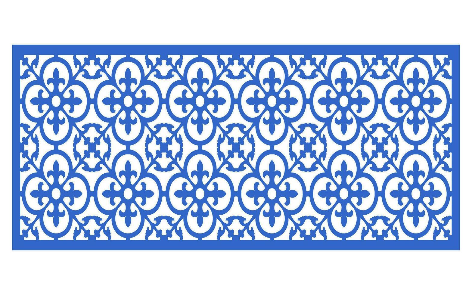 Decorative floral patterns, geometric template for cnc laser cutting vector