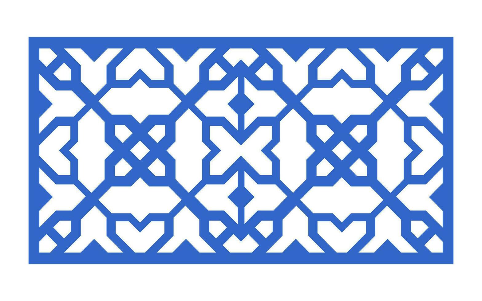 Decorative floral patterns, geometric template for cnc laser cutting vector