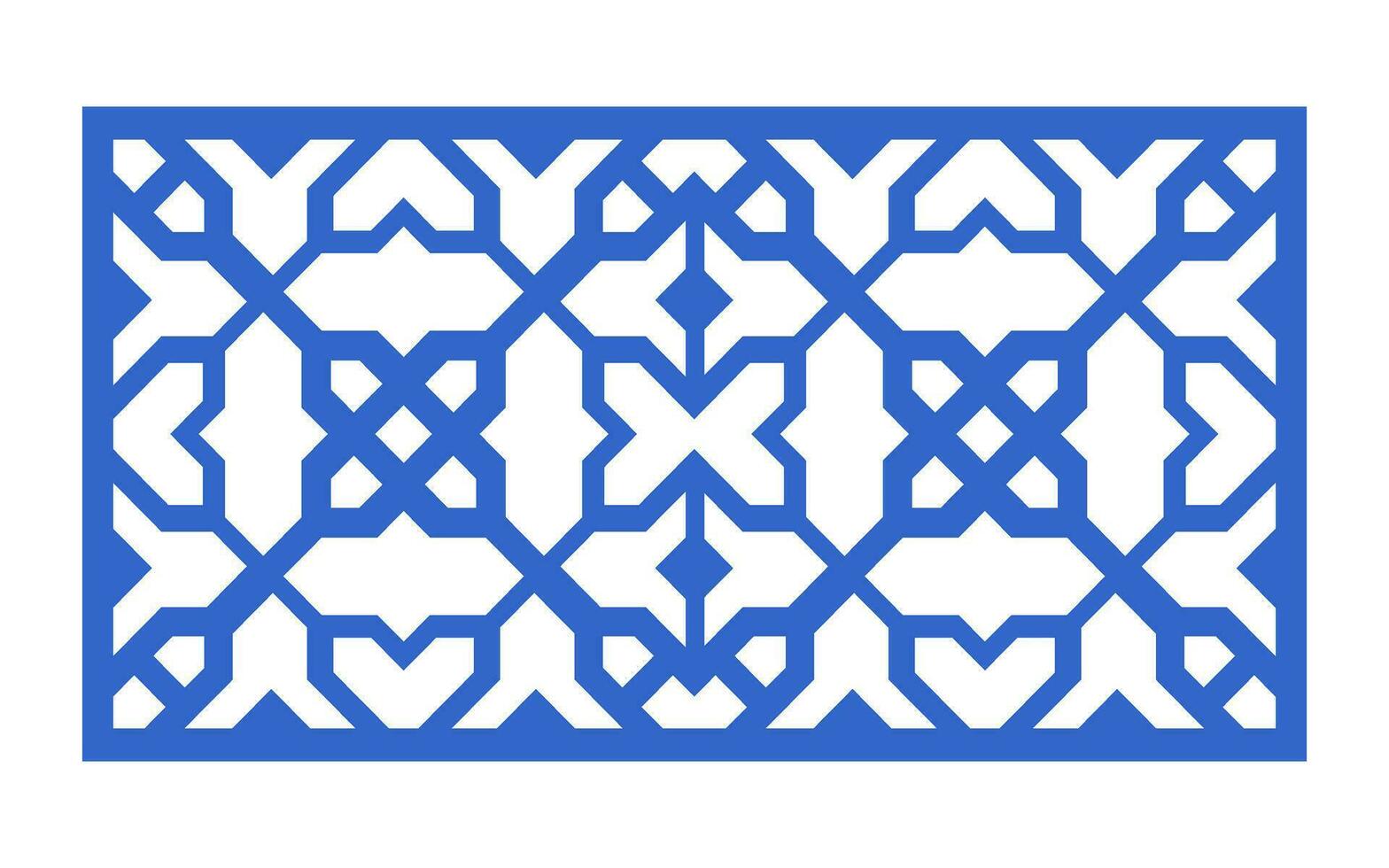 Decorative floral patterns, geometric template for cnc laser cutting vector