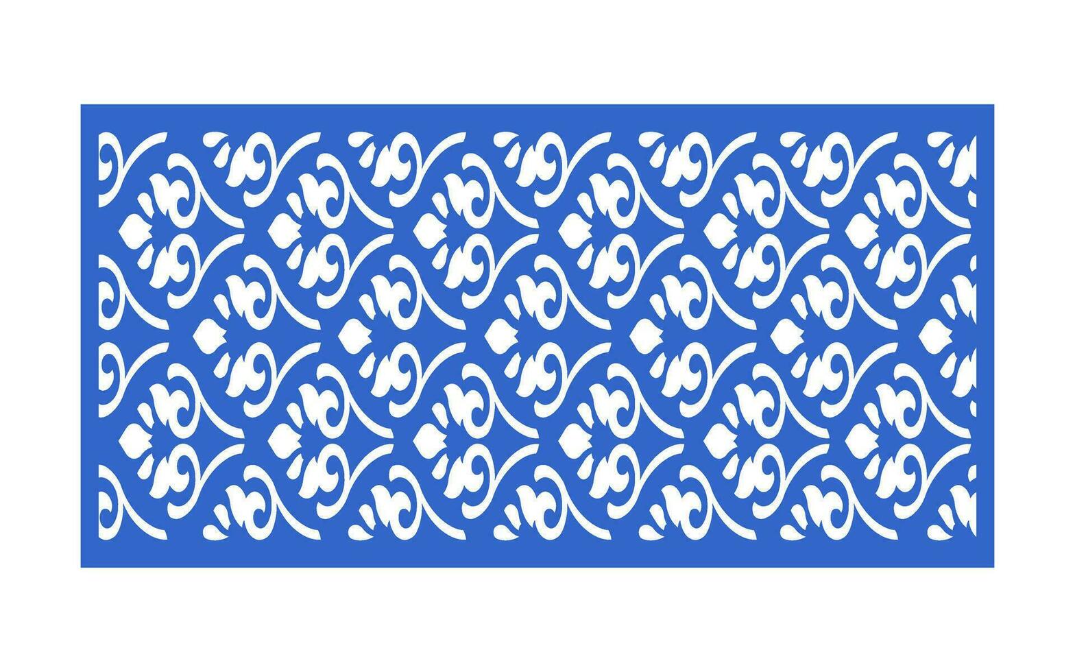 Decorative floral patterns, geometric template for cnc laser cutting vector