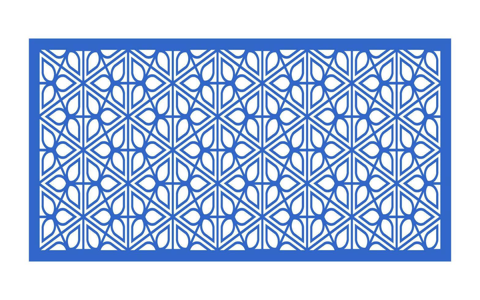 Decorative floral patterns, geometric template for cnc laser cutting vector