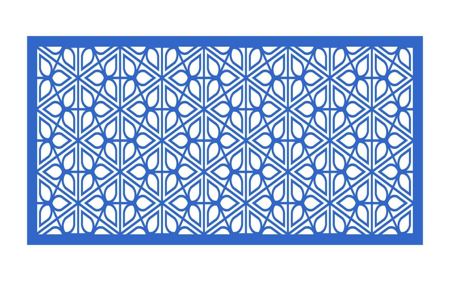 Decorative floral patterns, geometric template for cnc laser cutting vector