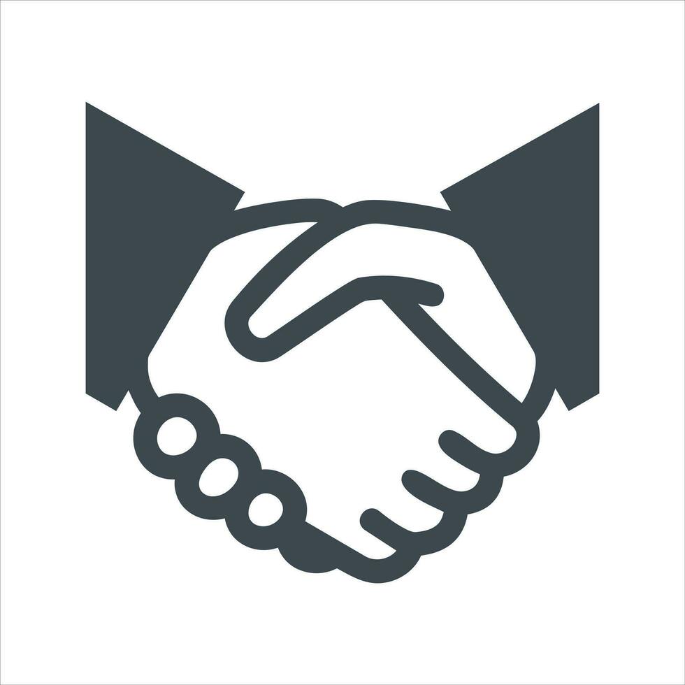 Business deal icon. Vector and glyph