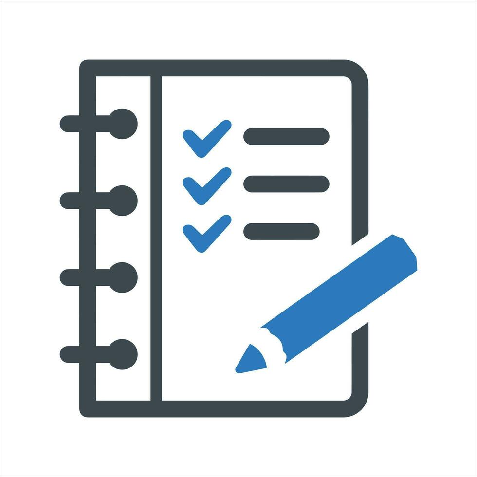 Checklist icon. Vector and glyph