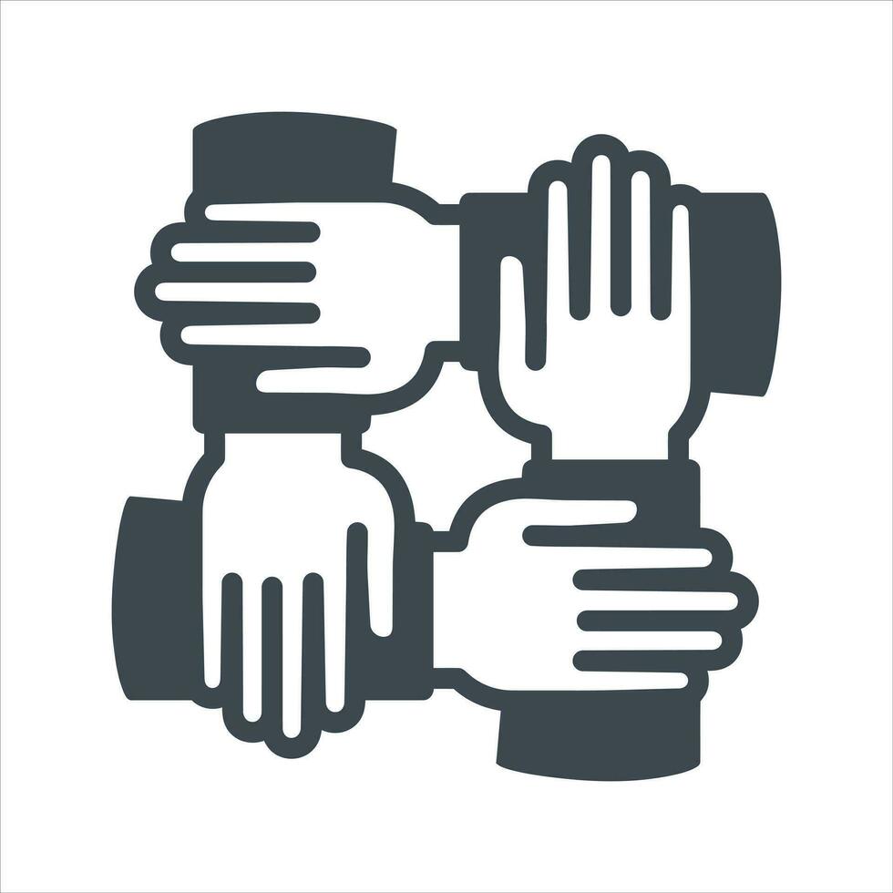 Teamwork icon. Vector and glyph