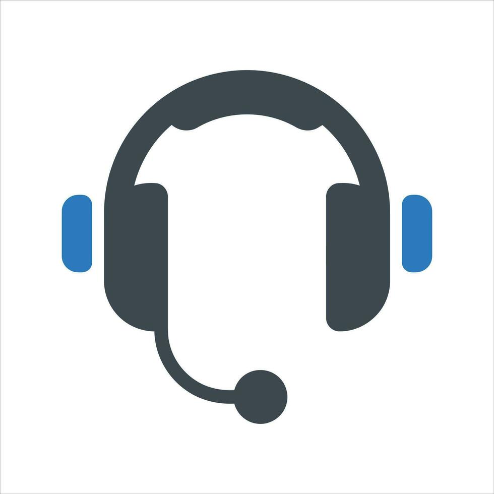 Headphones icon. Vector and glyph