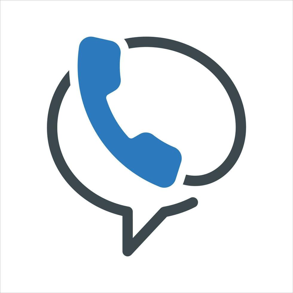 Call us icon. Vector and glyph