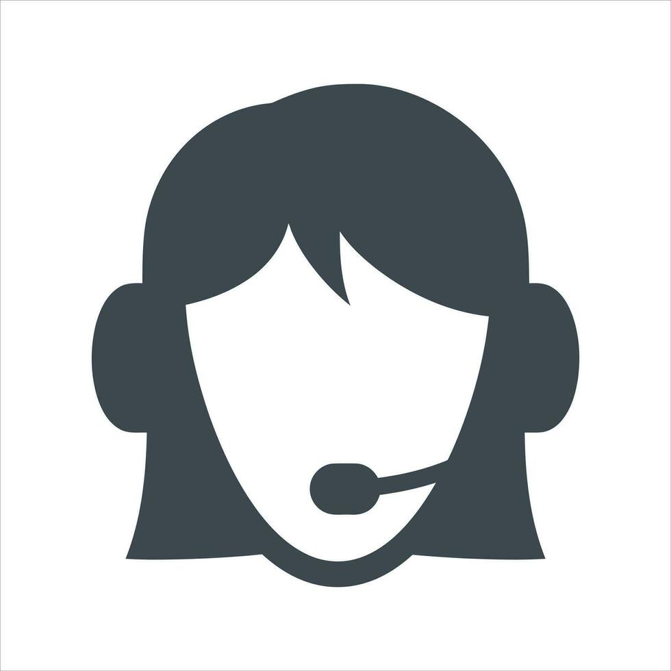 Customer support icon. Vector and glyph