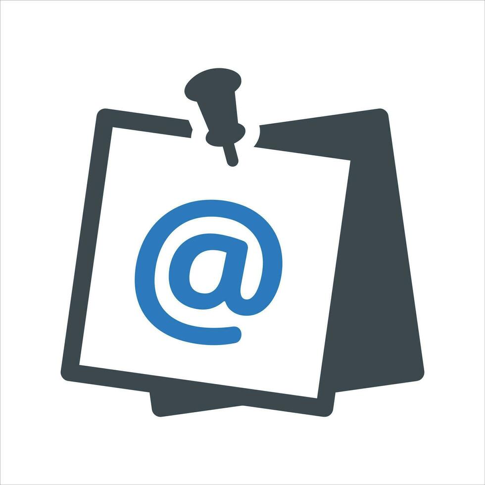 Email tag icon. Vector and glyph