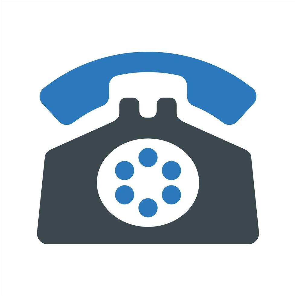 Telephone icon. Vector and glyph