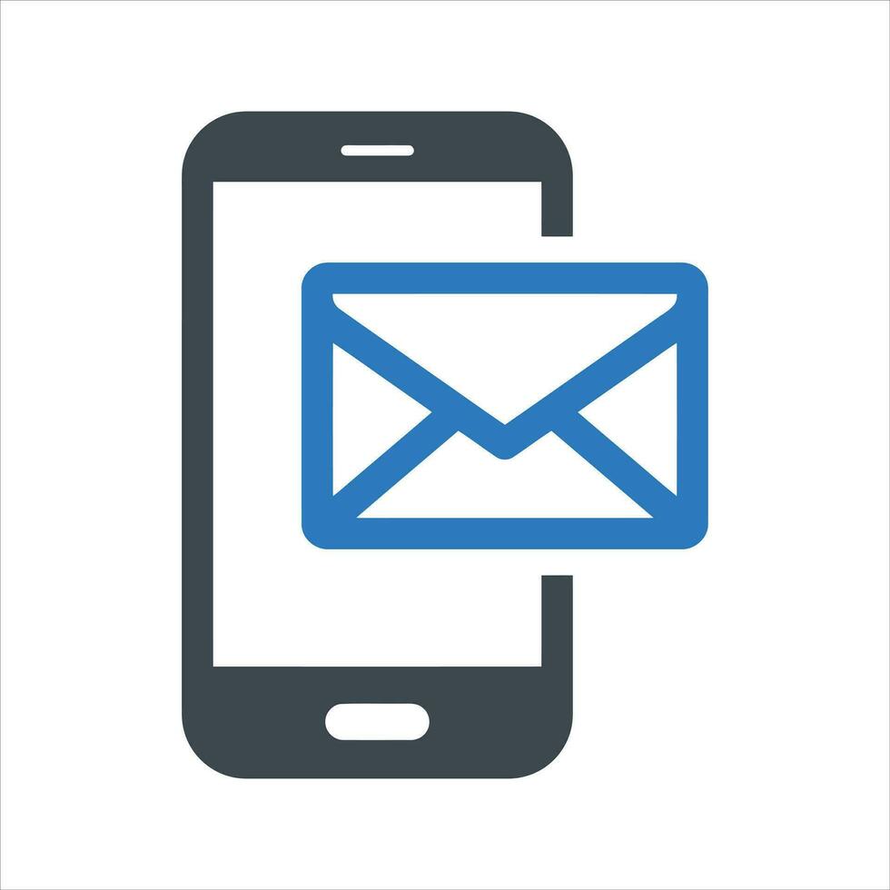 Mobile Message icon. Vector and glyph