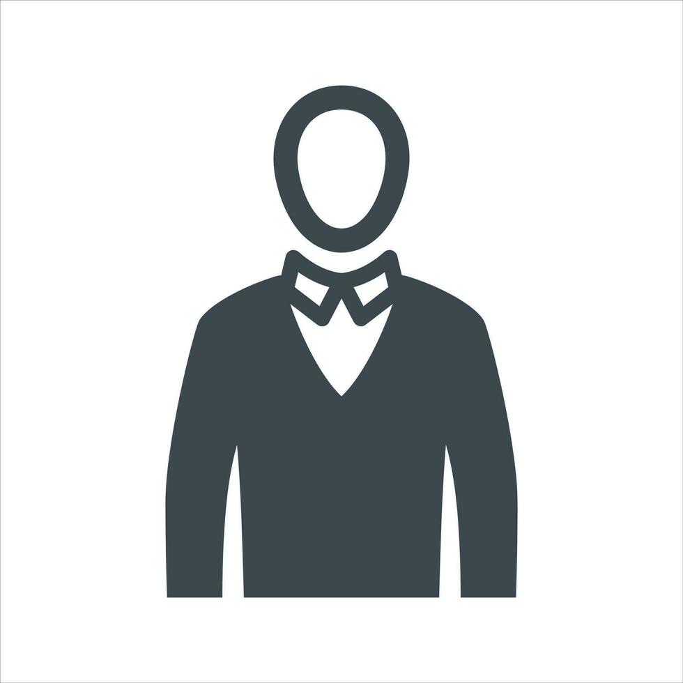 Men clothes icon. Vector and glyph