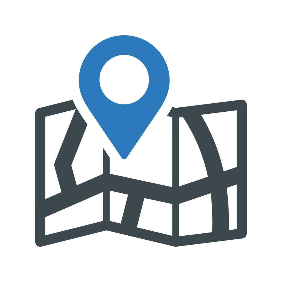 Map Pinpoint Icon. Vector And Glyph