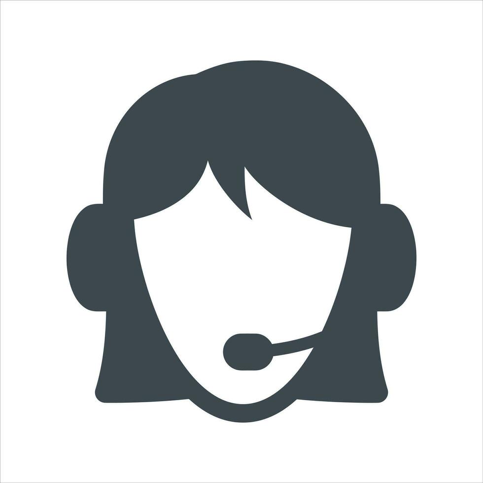 customer support icon. Vector and glyph