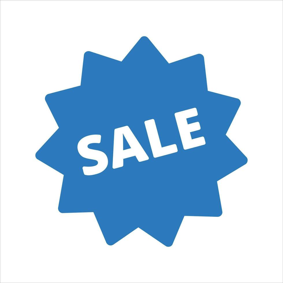 Sale sticker icon. Vector and glyph