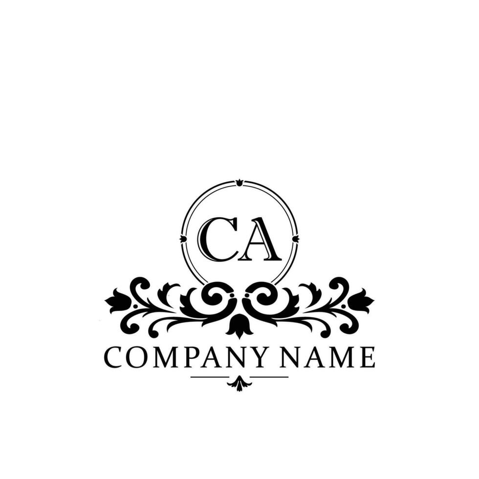 Initial letter CA simple and elegant monogram design template logo vector