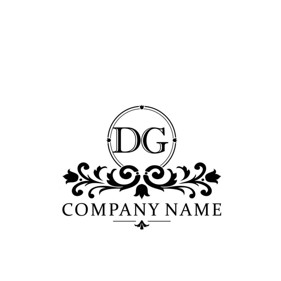 Initial letter DG simple and elegant monogram design template logo vector