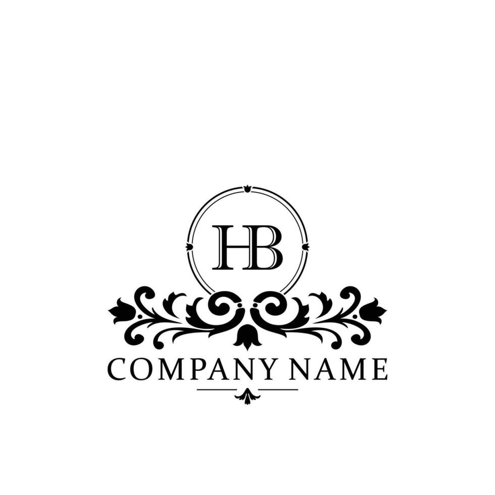 Initial letter HB simple and elegant monogram design template logo vector