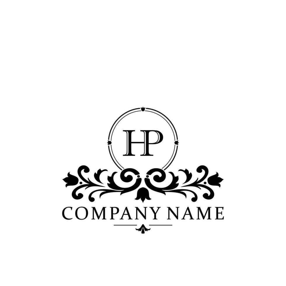 Initial letter HP simple and elegant monogram design template logo vector