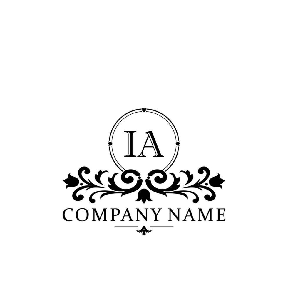 Initial letter IA simple and elegant monogram design template logo vector