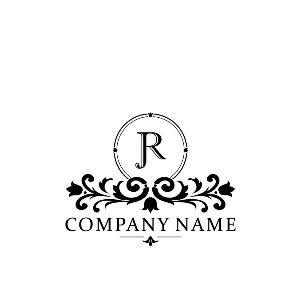 Initial letter JR simple and elegant monogram design template logo vector