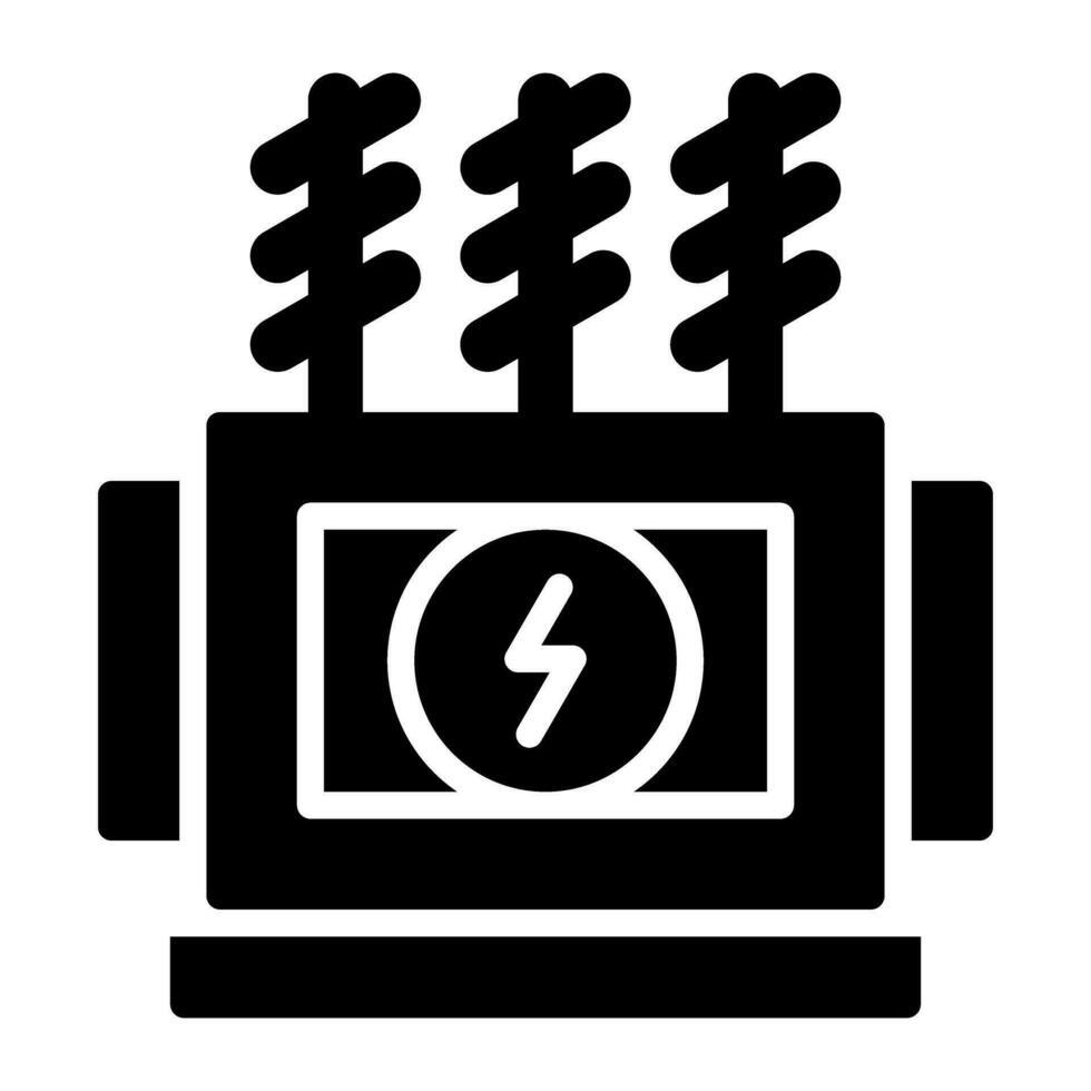 Power Transformer Vector Icon