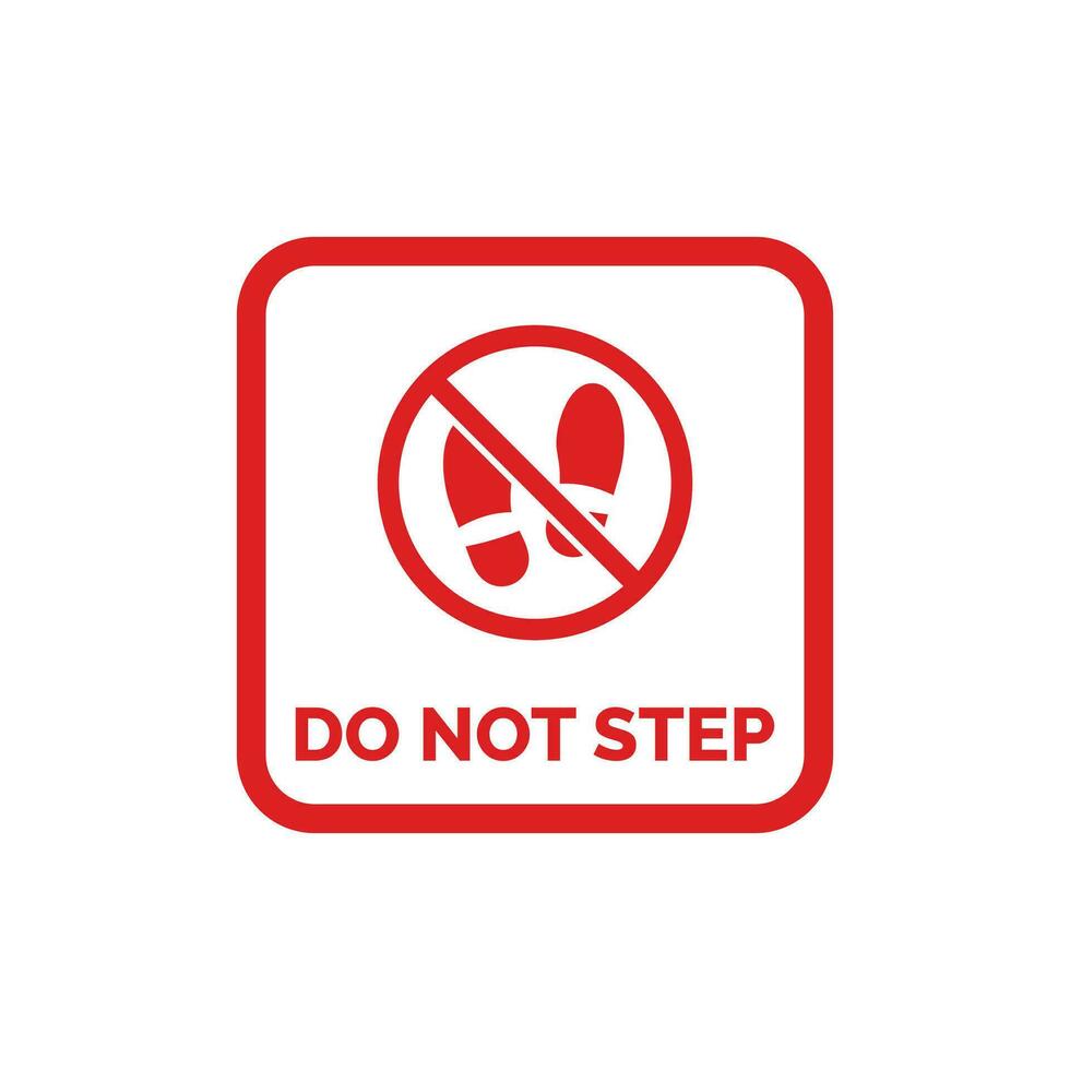 Do not step packaging mark icon symbol vector