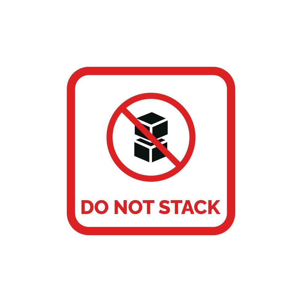 Do not stack packaging mark icon symbol vector