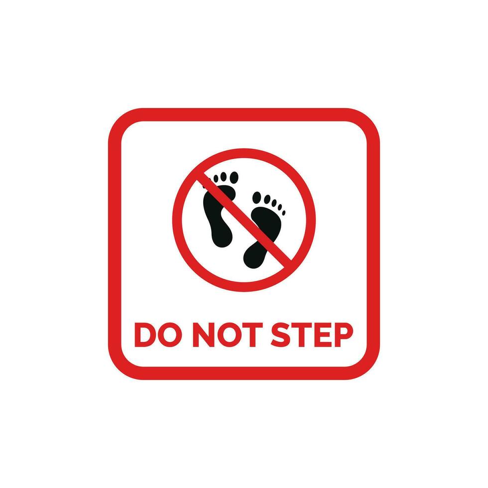 Do not step packaging mark icon symbol vector